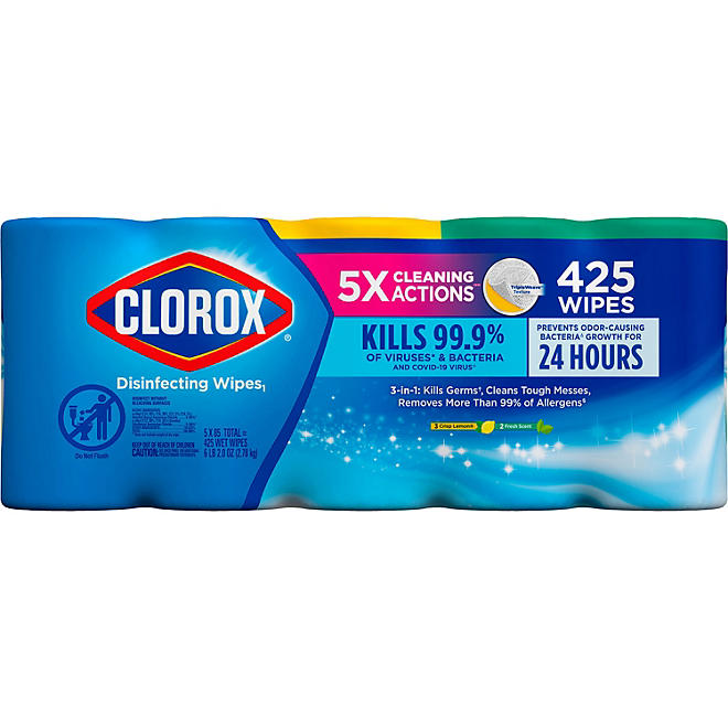 Clorox Disinfecting Cleaning Wipes, Variety Pack, 5 ct., 425 wipes